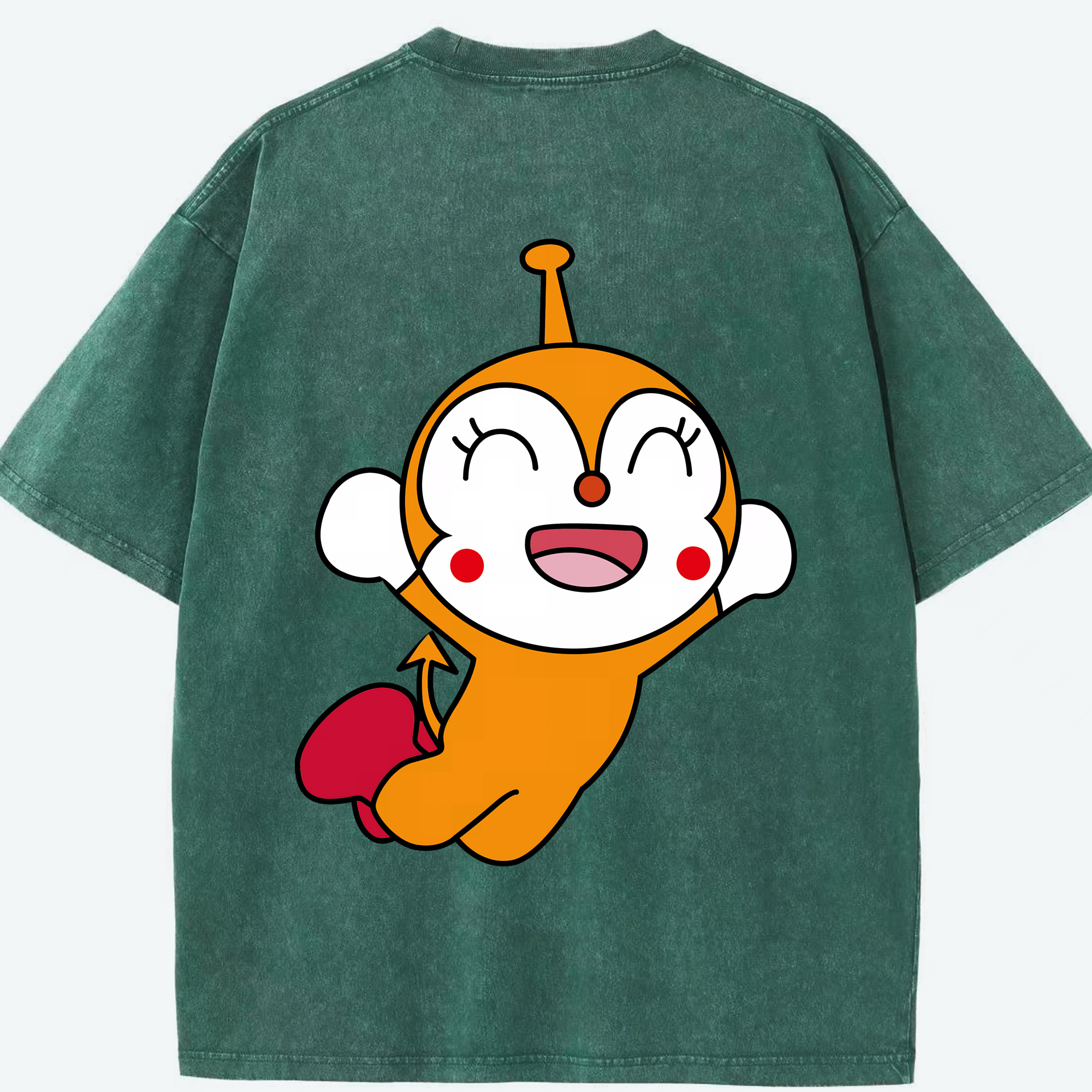 （画像用） アンパンマン Anpanman 綿100% ヴィンテージ風 半袖Tシャツ（背面プリント）
